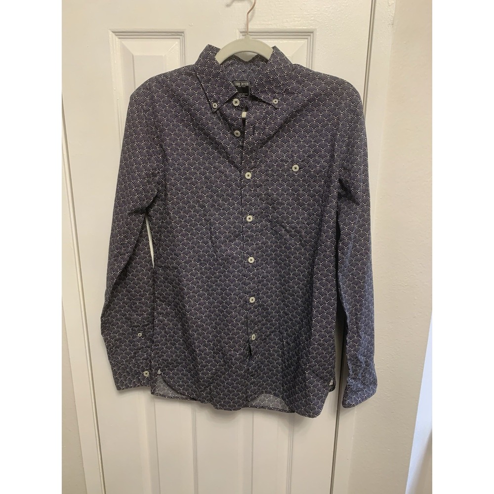 Todd Snyder Micro Dot Long LS Geometric Button Down Cotton Men's Shirt